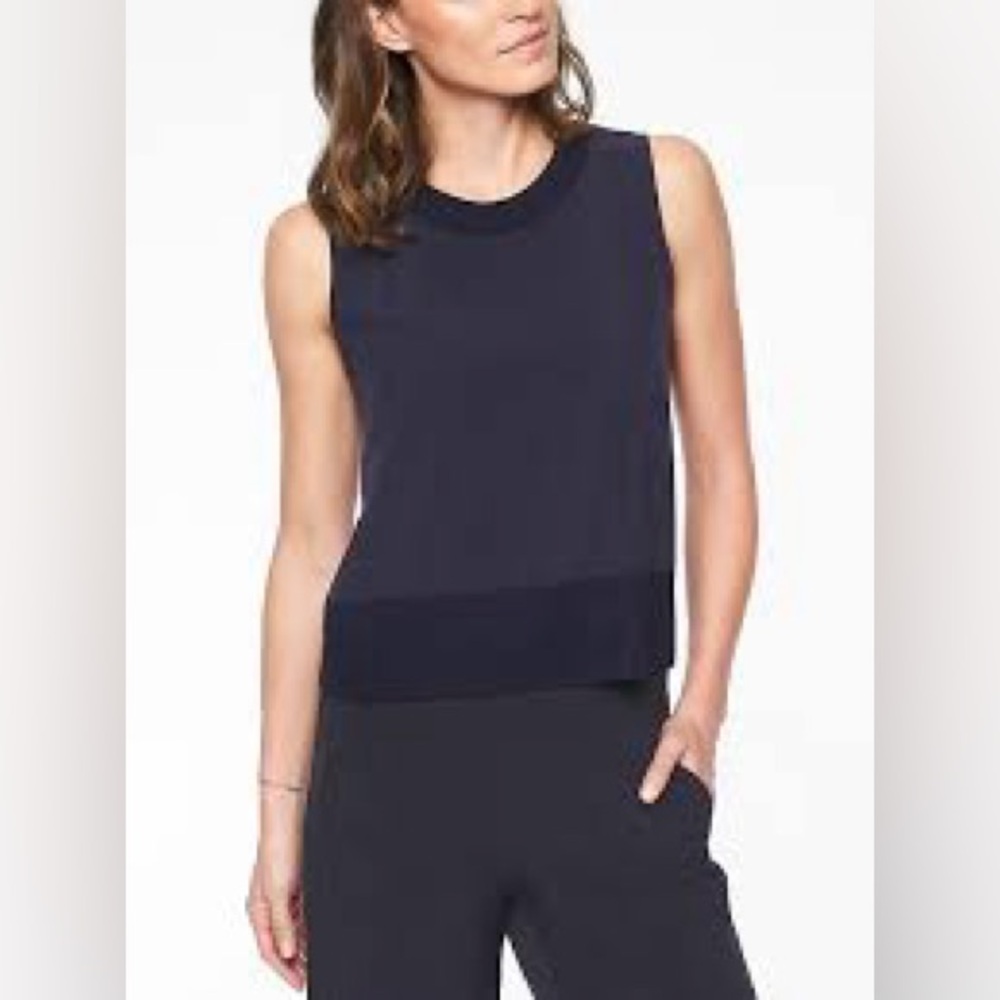 Athleta Sleeveless Zephyr Shell, Black